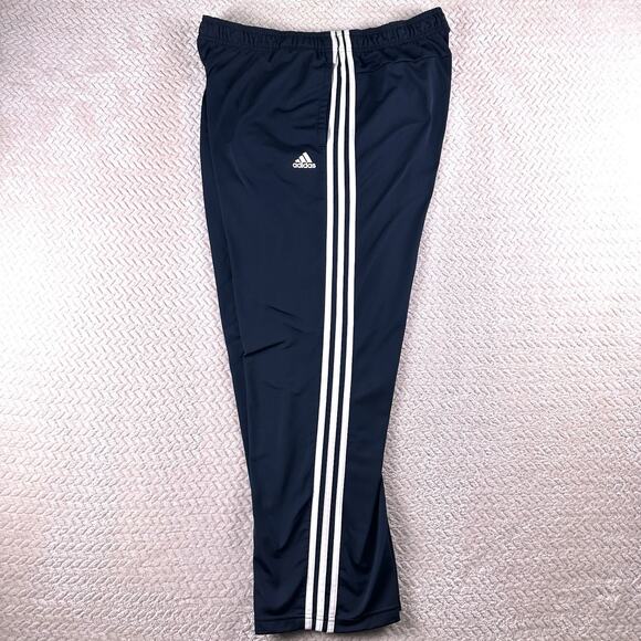 Adidas Classic Fleece Sweat Pants Mens 2XL Black 3 Stripes Logo Running Gym - Picture 4 of 11